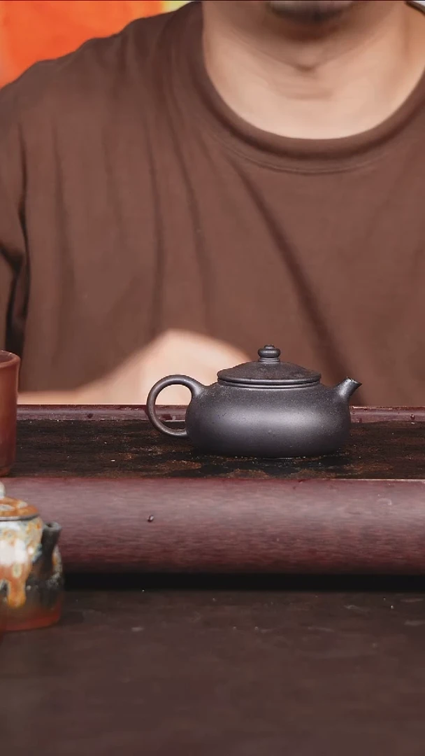 茶壶紫砂柴烧 寒江