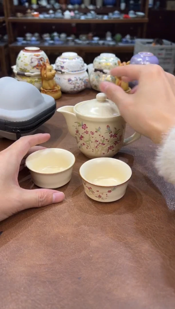 真的很便宜会开片的旅行茶具