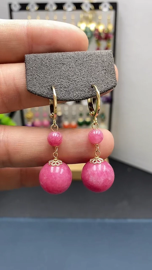 【闪购商品】水晶耳饰银S925镀金镶嵌尺寸14mm耳扣66