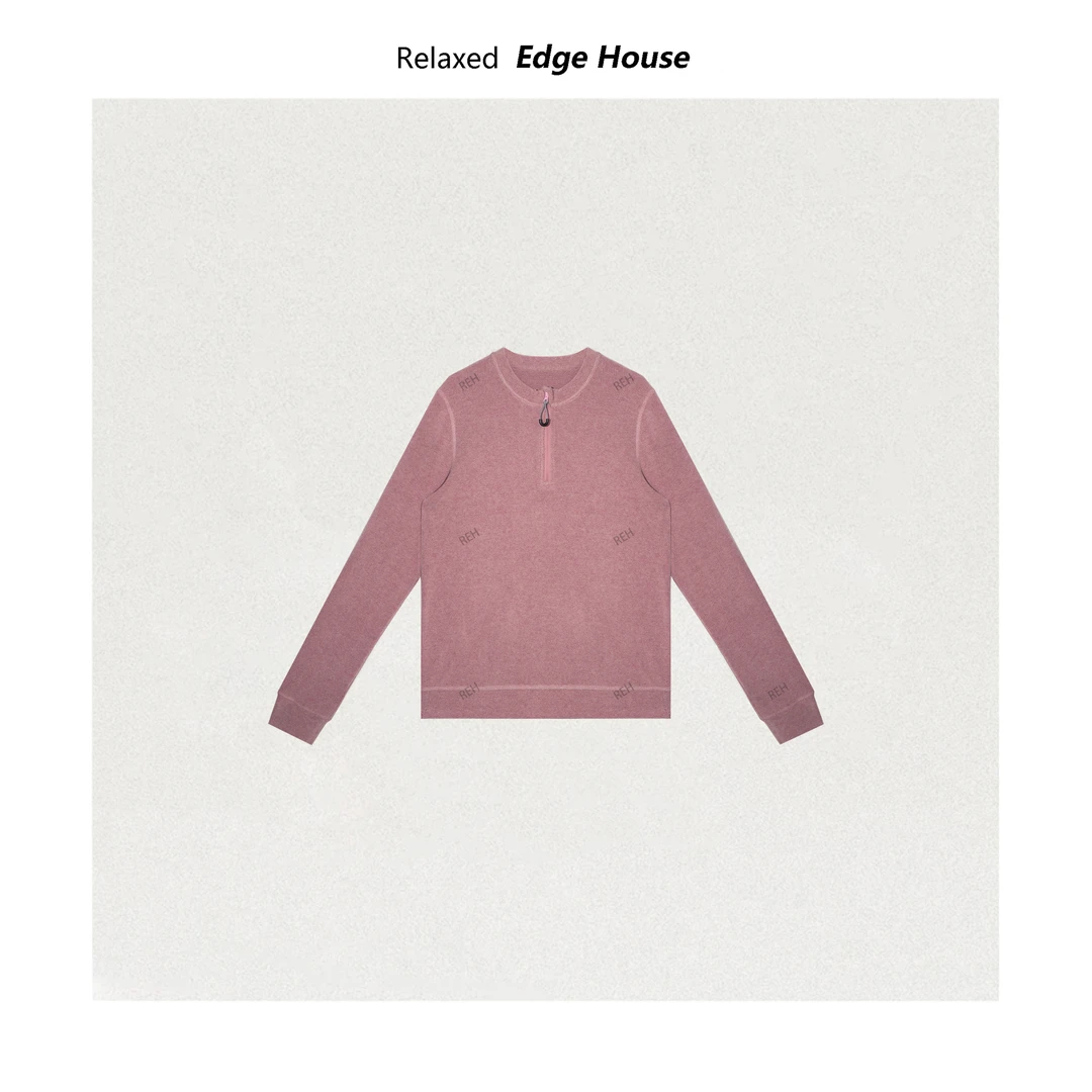 【呵呵家】软糯牙刷绒 25FW桑蚕丝绵羊毛混纺半拉链长袖套头上衣