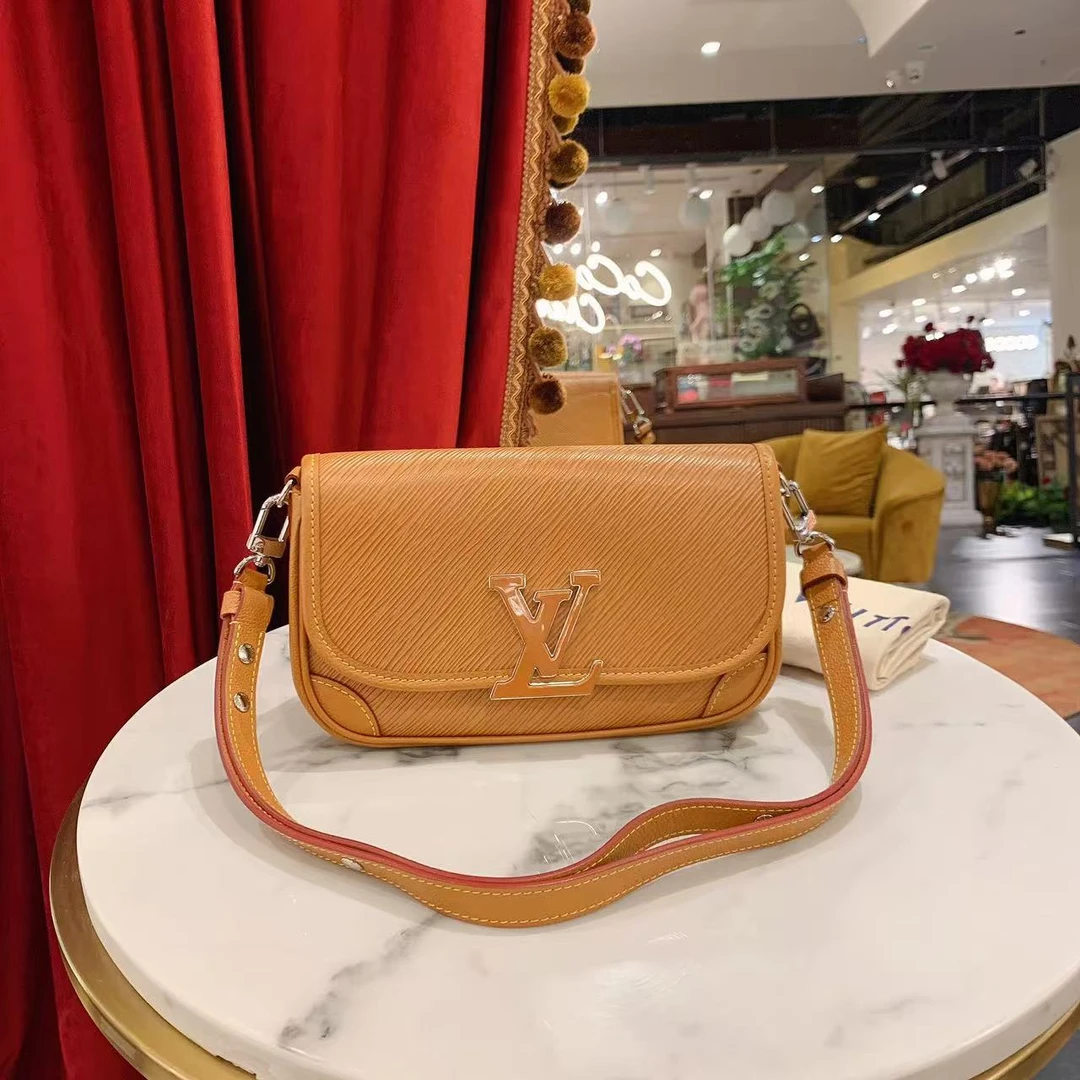 99新  LouisVuitton/路易威登 buci焦糖色银扣单肩包/27270970