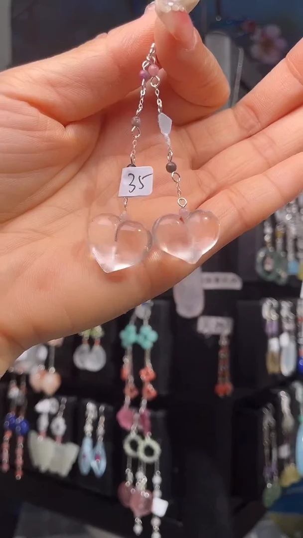 银S925镶嵌耳饰紫晶苹****子苹果味的橘子