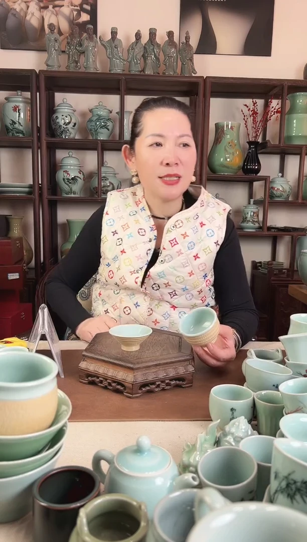 纯手工 草木灰 斗笠杯