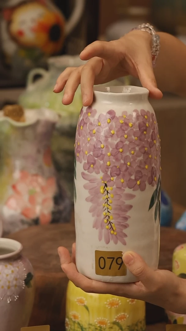 陶瓷079景德镇设计师手作花器摆件侘寂风