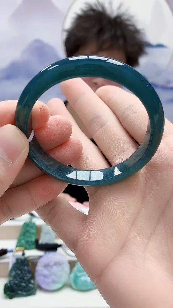 未镶嵌定制翡翠4688bb-毛货手镯17