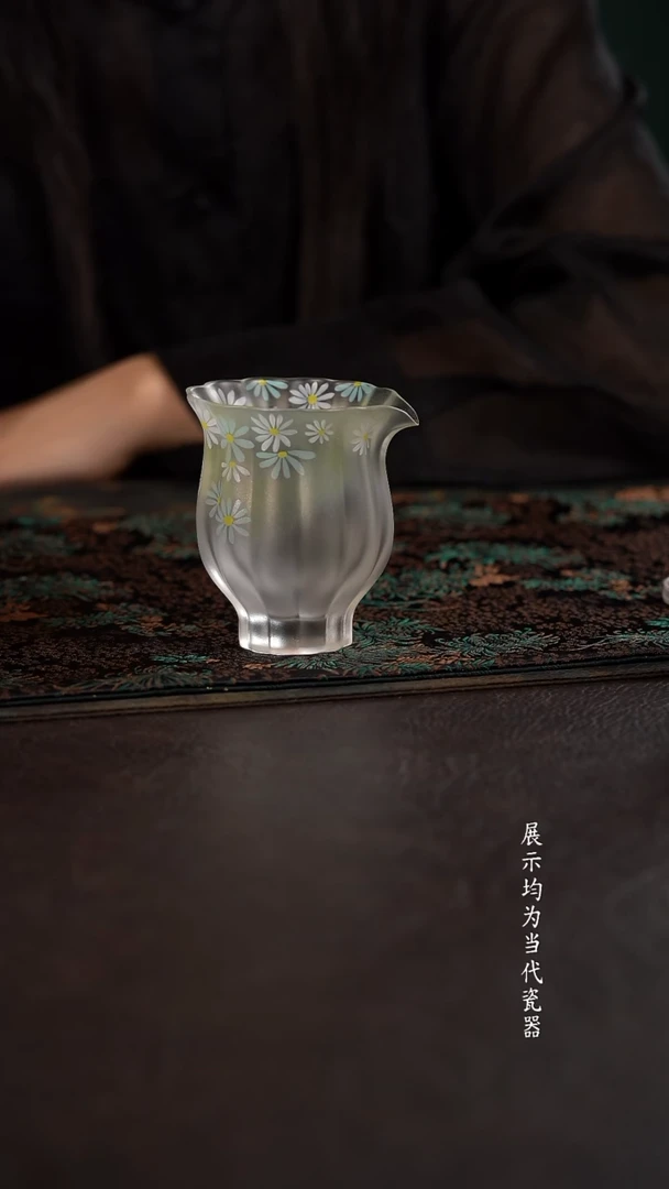 陶瓷杯周边琉璃心缘甄加彩公道 小雏菊