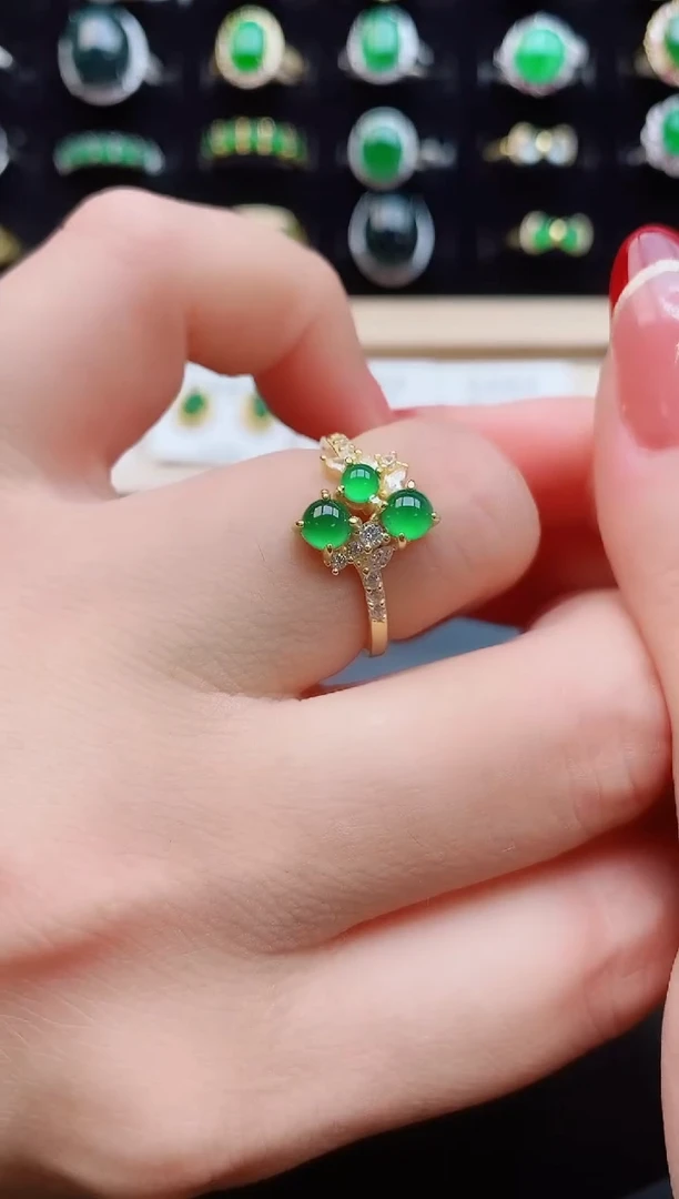 【闪购商品】翡翠戒指银S925镶嵌1212