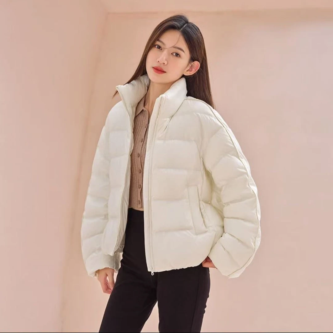 【坦】新款秋冬季立领短款弯袖羽绒服TD336352