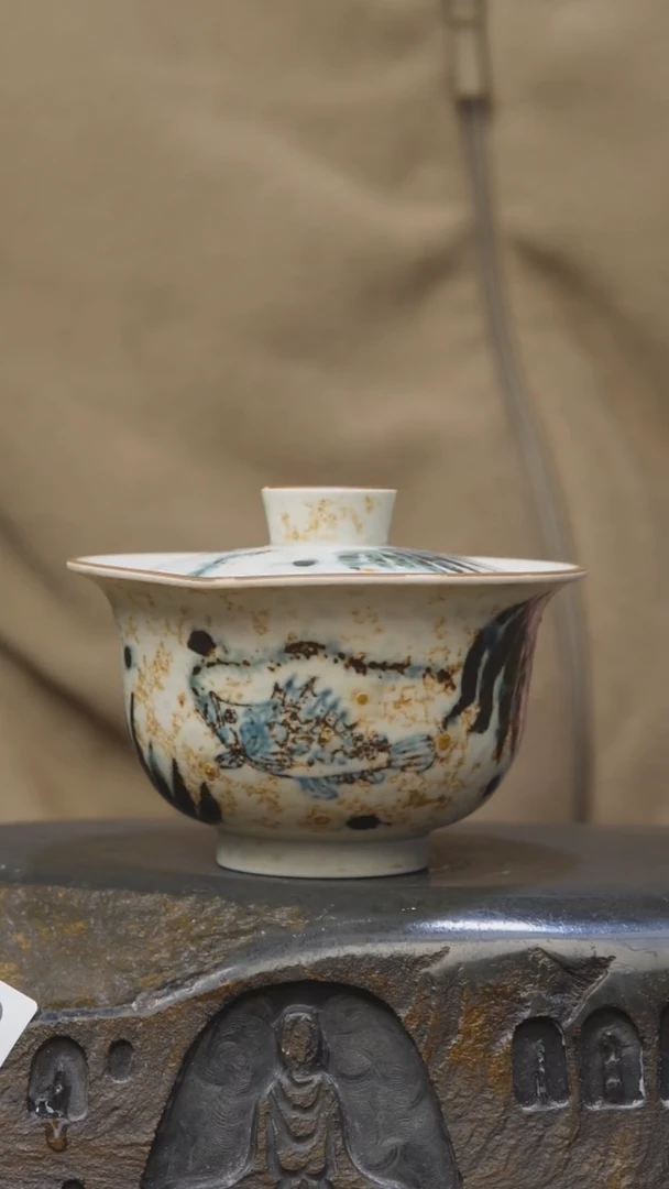 【闪购商品】青花手工盖碗福利352微微瑕