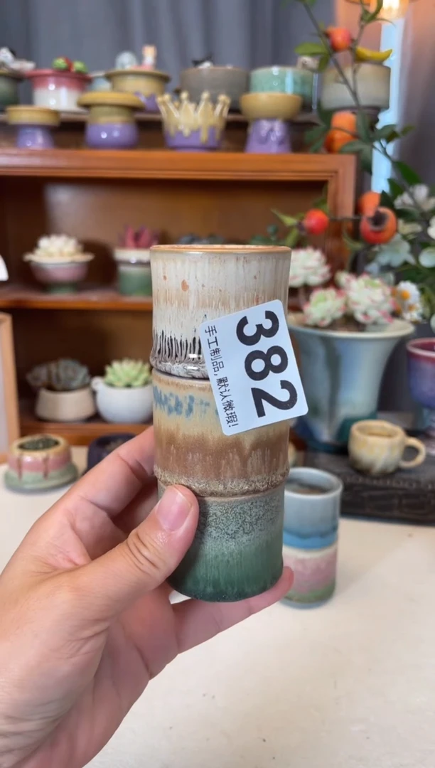 瓷片妮****べ382知木小芳花盆