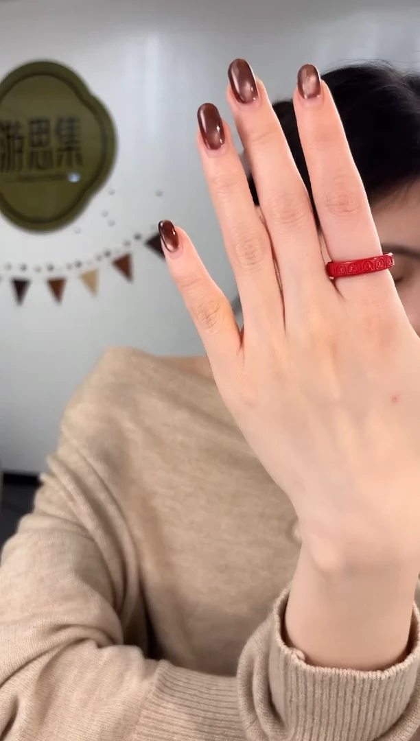 天然辰砂万富戒指18.5