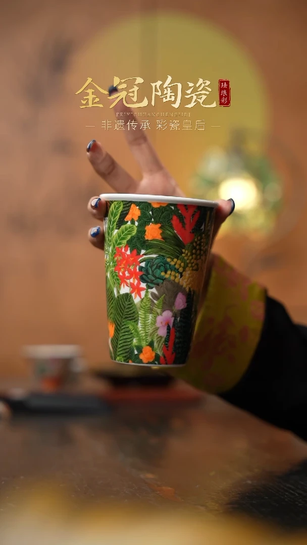 陶瓷丛林绮梦【可乐杯】 绿