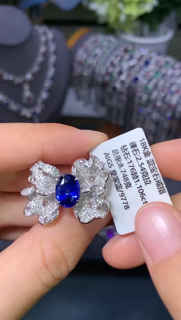 【闪购商品】蓝宝石戒指18K金镶嵌