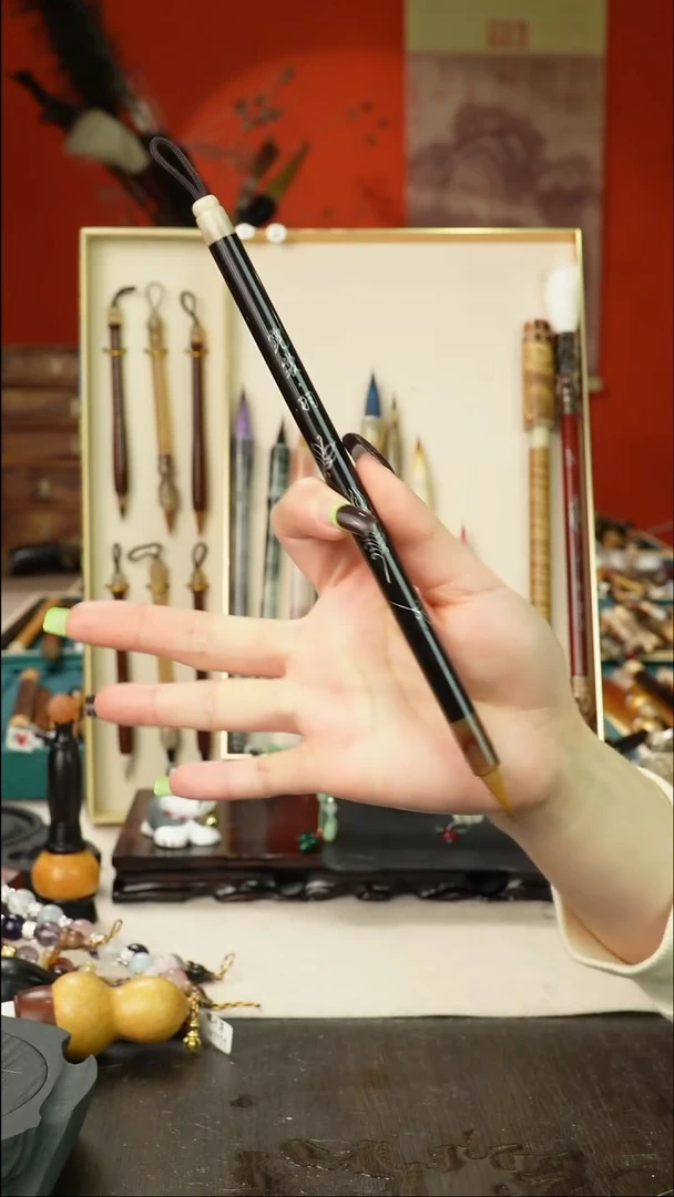 7号孤品高货毛笔链接 清水试笔 蘸墨不退