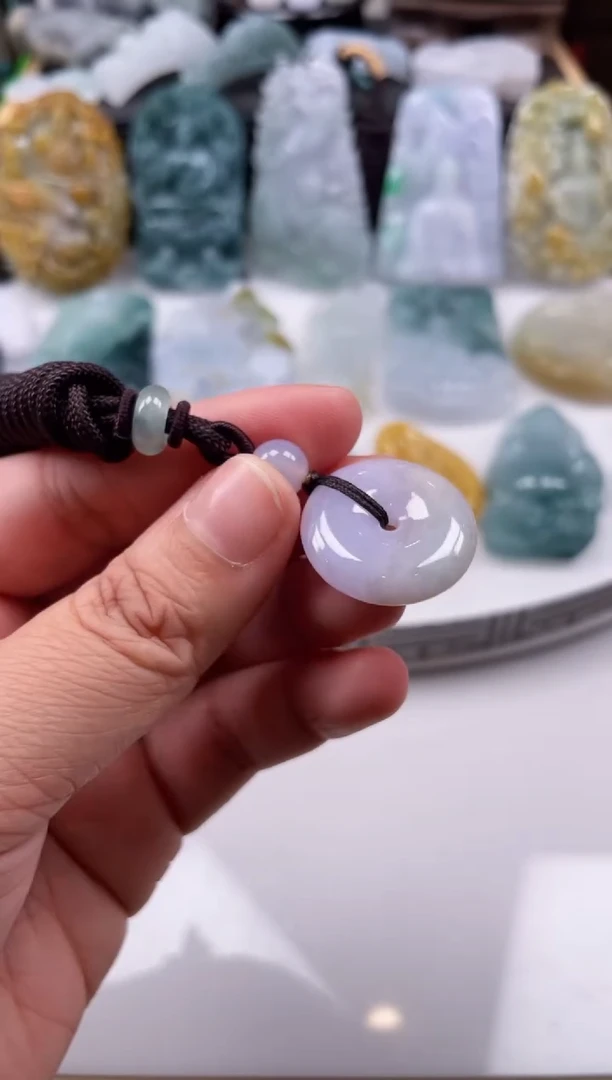 【闪购商品】翡翠颈饰未镶嵌天然缅甸A货翡翠微瑕17