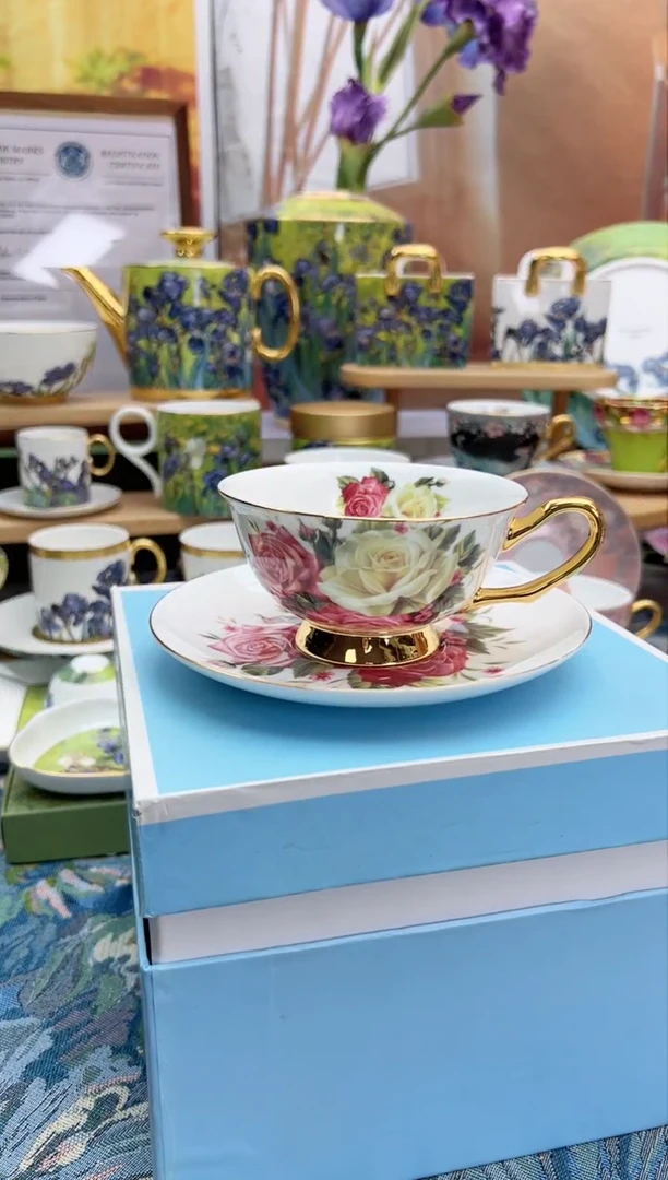 瓷片林伯格午后玫瑰杯碟