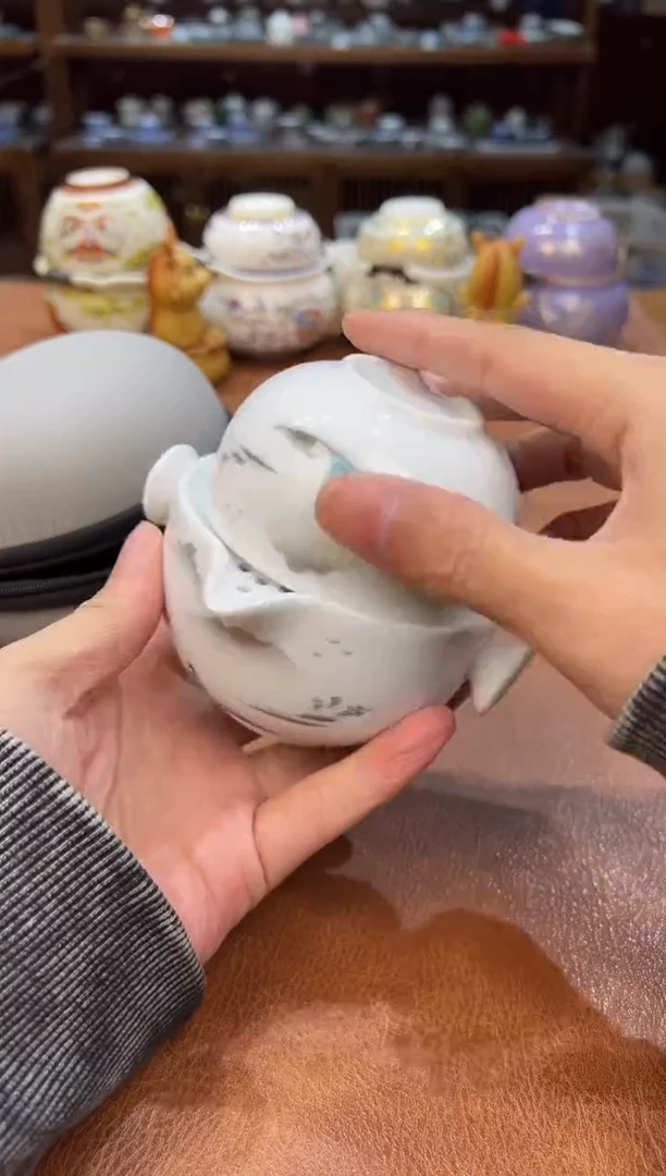 真的很便宜会开片的旅行茶具