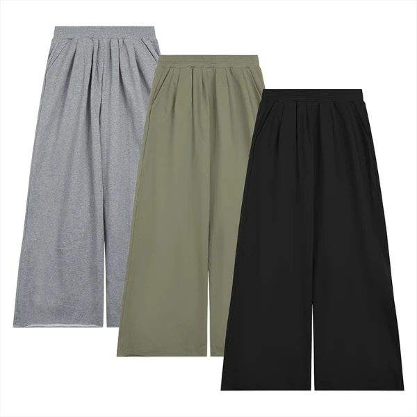 【拖地裤】秋季阔腿裤女高腰显瘦休闲百搭时尚宽松慵懒感微胖大码女