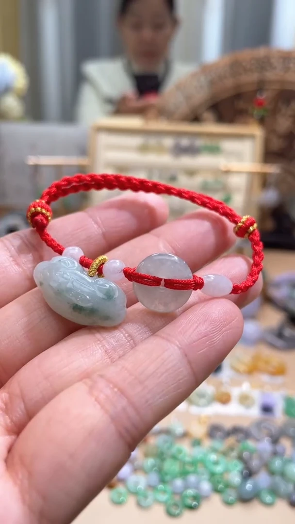 【闪购商品】翡翠颈饰未镶嵌如意平安扣手绳