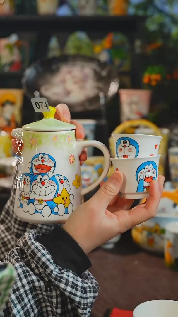 景德镇高温釉下彩纯手工手绘074