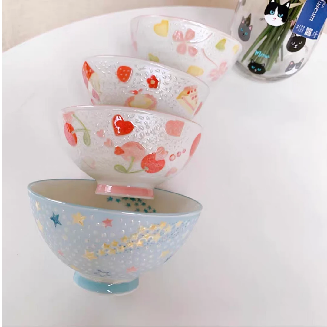 日本进口美浓闪亮可爱米饭碗陶瓷