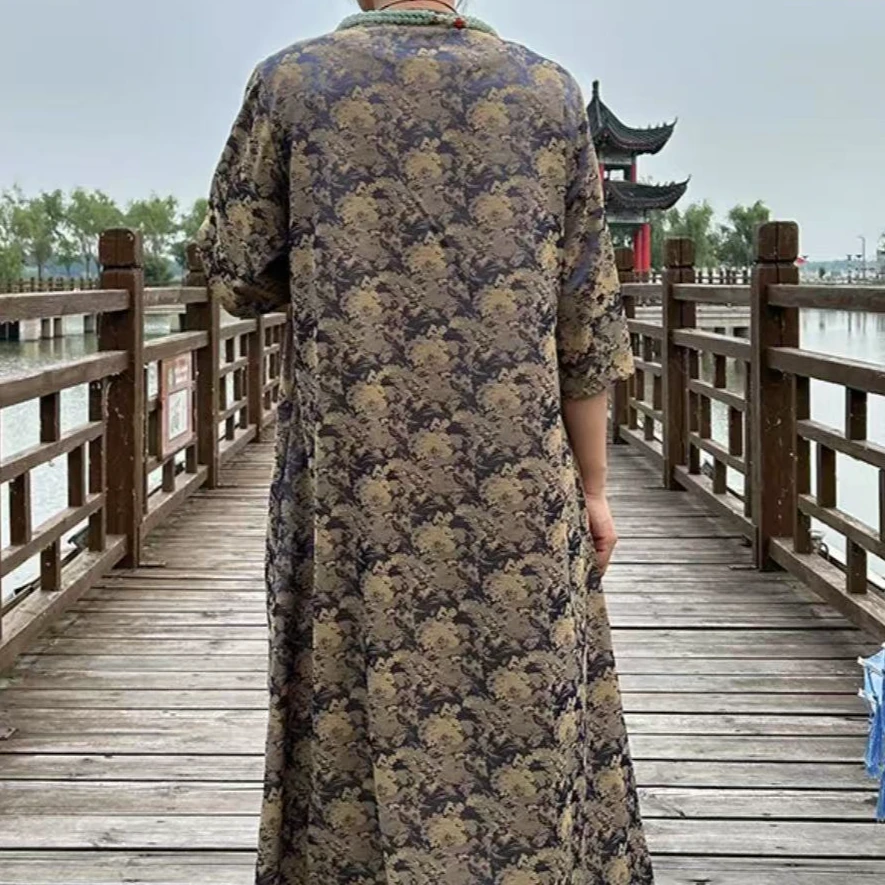 16紫色地图夏季新款洋气显瘦气质时尚百搭女装连衣裙轻奢