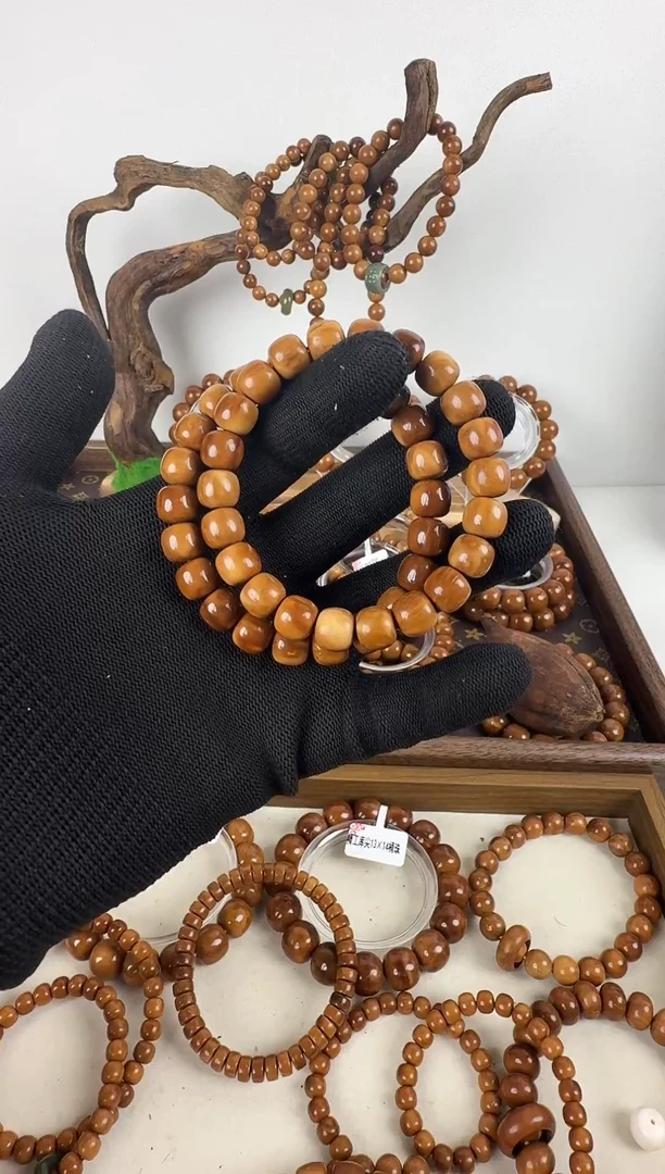 手串库克花皮10*9桶珠少眼线