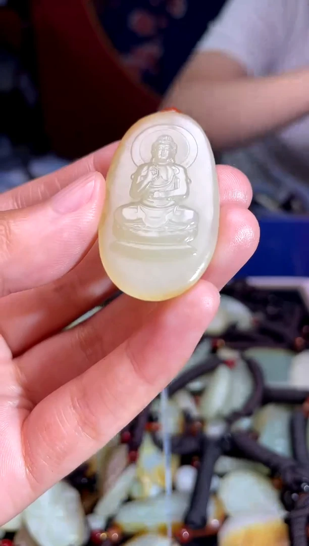 和田玉未镶嵌挂件1