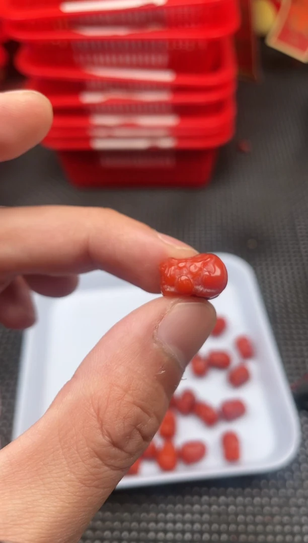 【闪购商品】南红玛瑙单珠未镶嵌10号柿子红卡10*15貔貅一颗