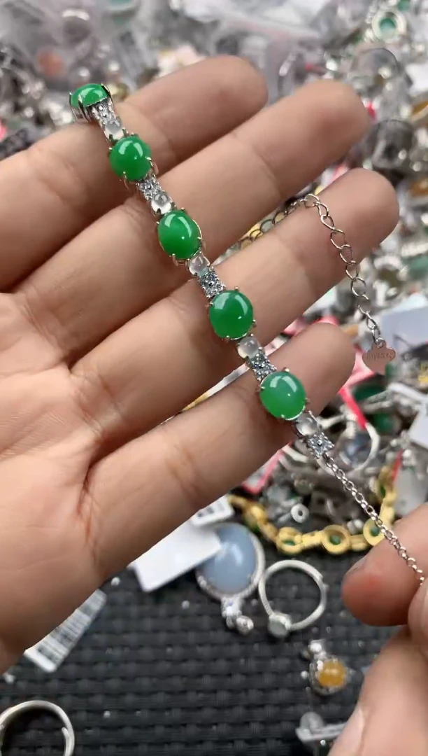 银S925镶嵌戒指翡翠121212----6