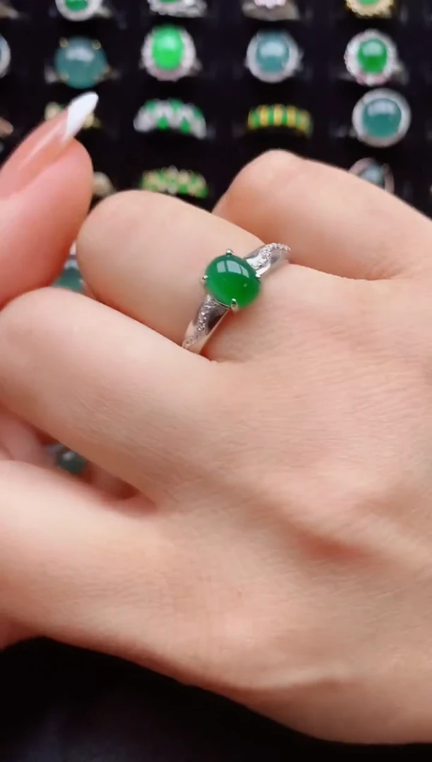 【闪购商品】翡翠戒指银S925镶嵌321321