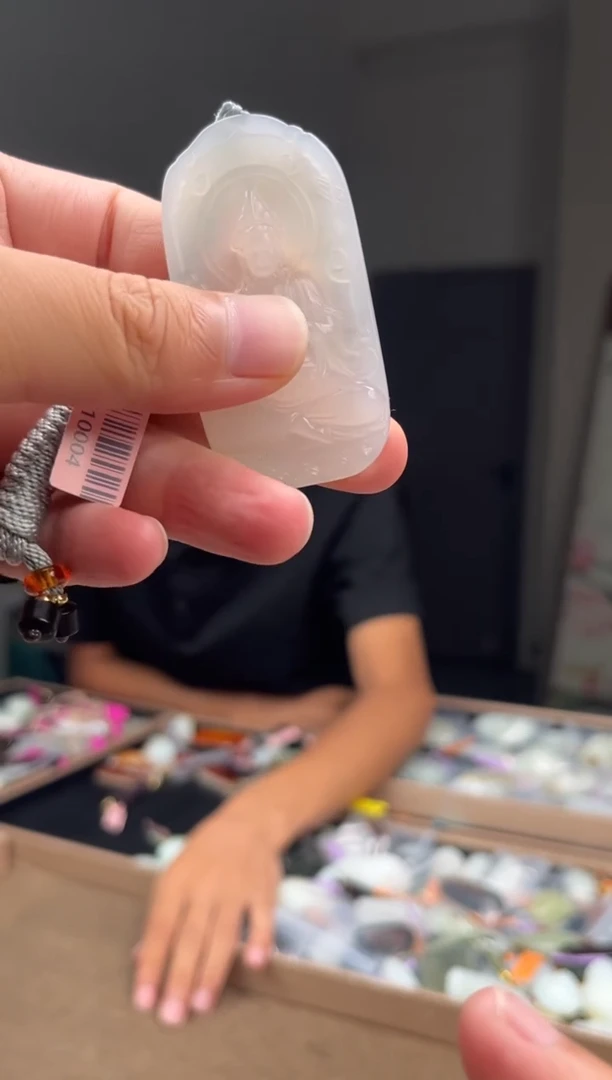 和田玉未镶嵌颈饰稻*人534534