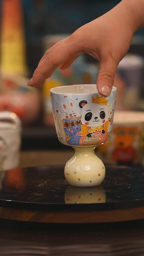 【闪购商品】杯子景德镇设计师釉下彩绘陶瓷