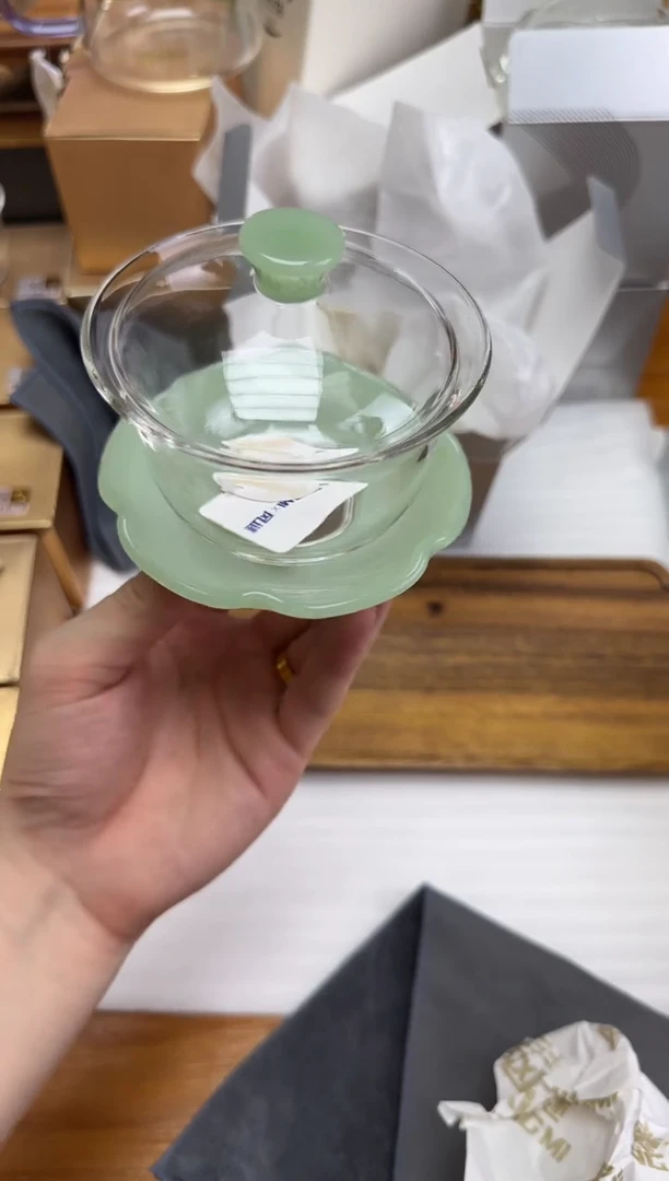 风谜金标荷悦盖碗浅玉