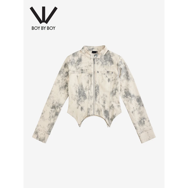 BOY BY BOY2025新款美式复古涂鸦牛仔套装女显瘦W52002