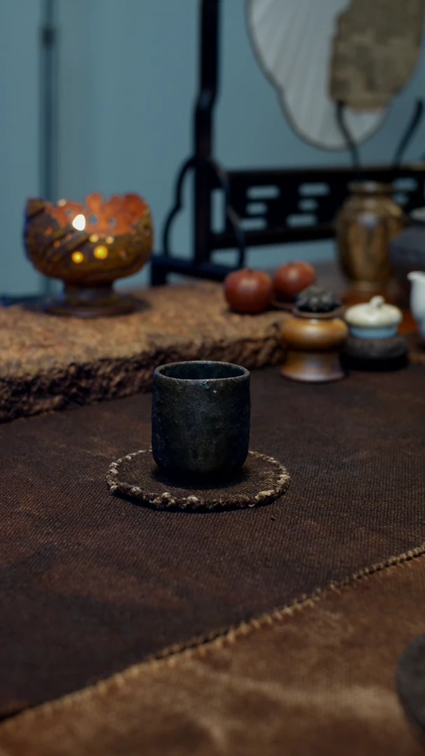 【闪购商品】陶泥柴烧闻香杯40ml手作
