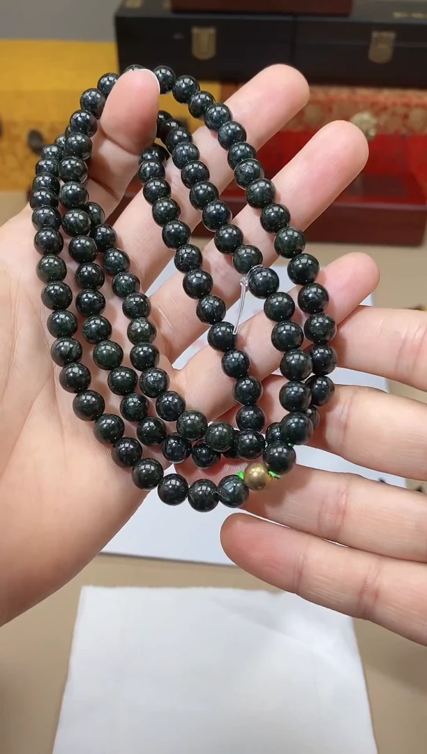 【闪购商品】翡翠颈饰未镶嵌天然A货翡翠珠链