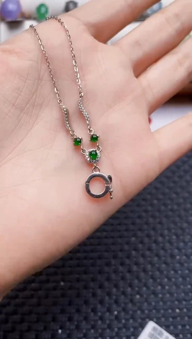 银S925镶嵌戒指翡翠5589