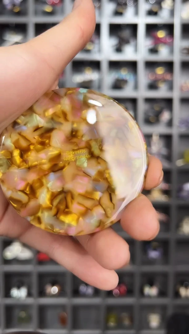 醋酸非金属韩国醋酸品牌发饰小圆镜子一支