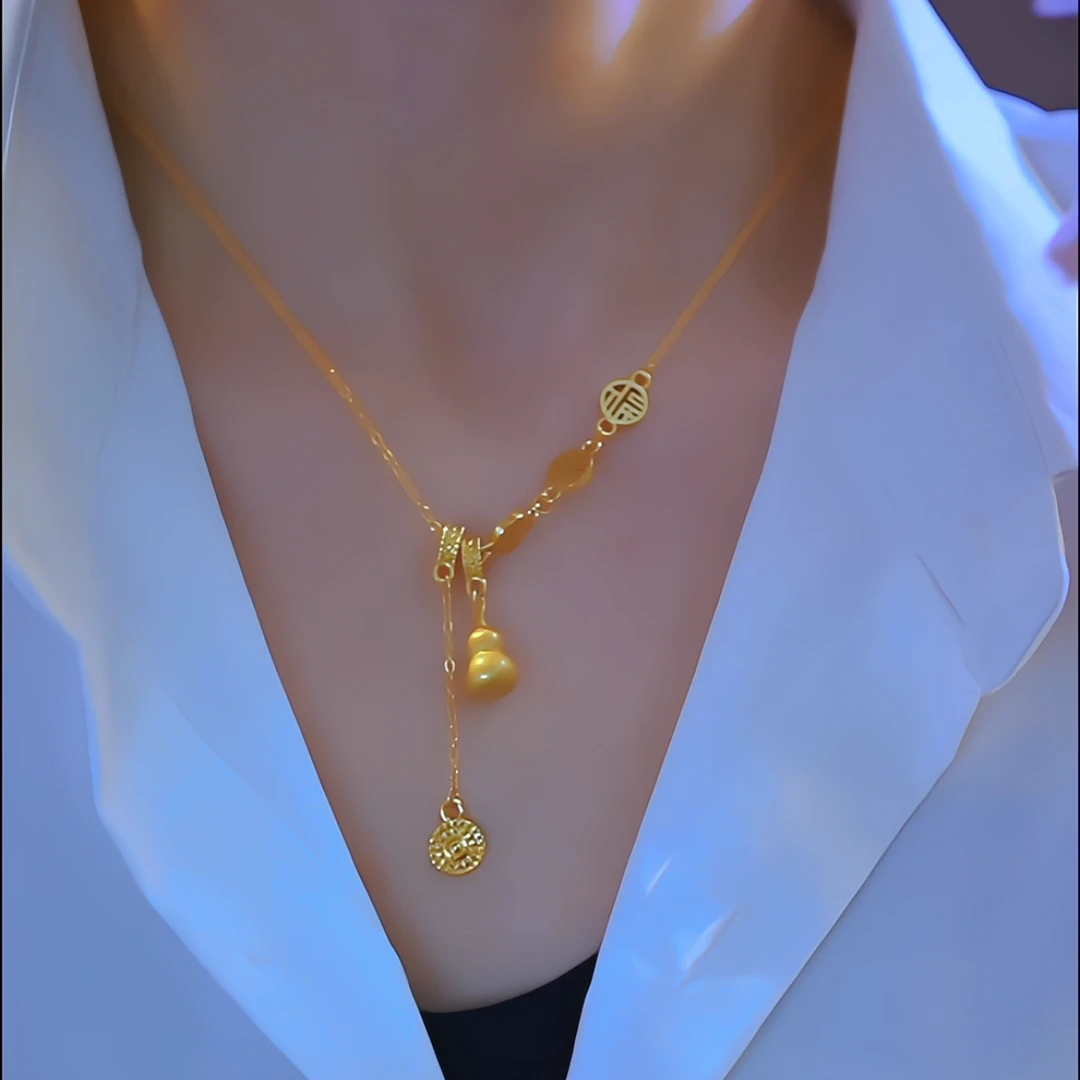 钛钢项链 【流苏福葫芦】气质百搭锁骨链2025小众设计感轻奢项链