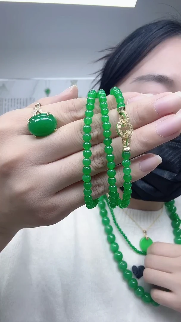 颈饰未镶嵌翡翠小米珠项链