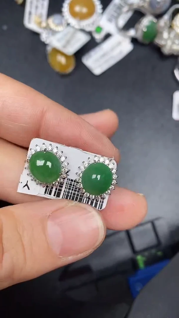 银S925镶嵌戒指翡翠1990