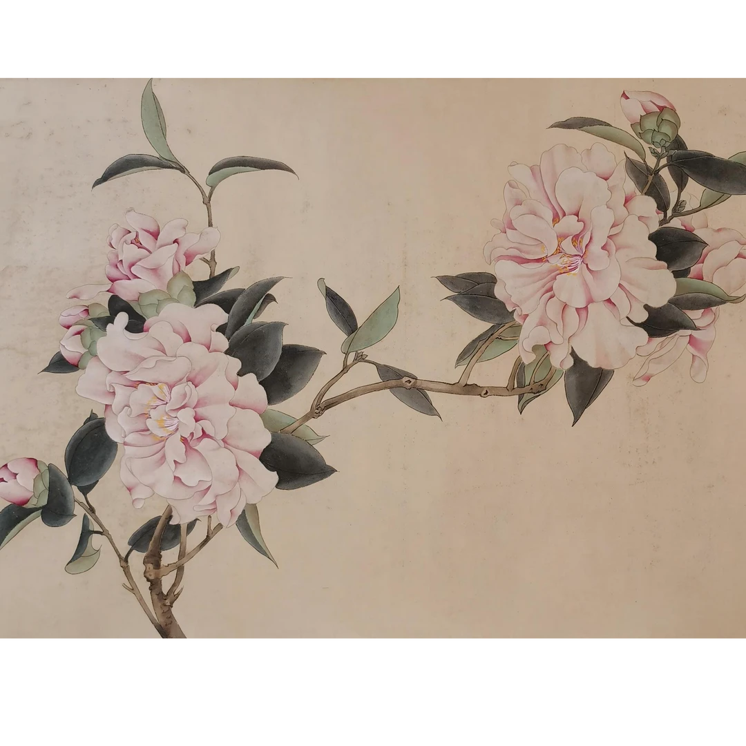 【辽拍】V250709-2-757 《花卉》（3.4平尺)  纸本镜片 ws102