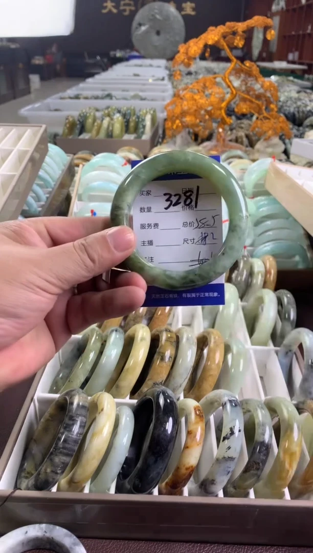 蛇纹石玉未镶嵌手镯3281
