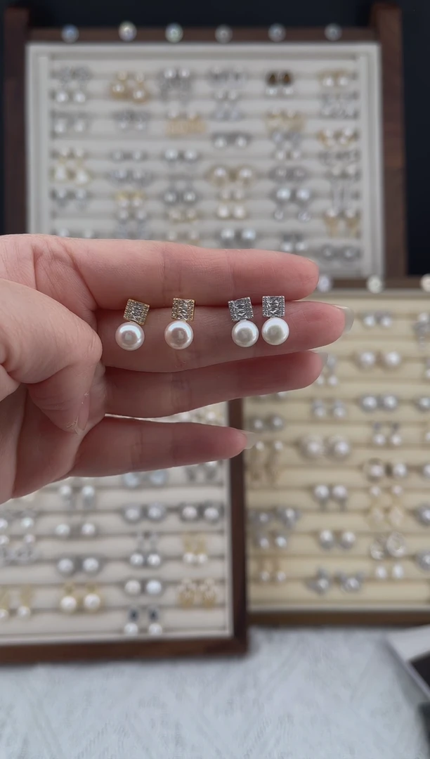 合金耳饰淡水珍珠2