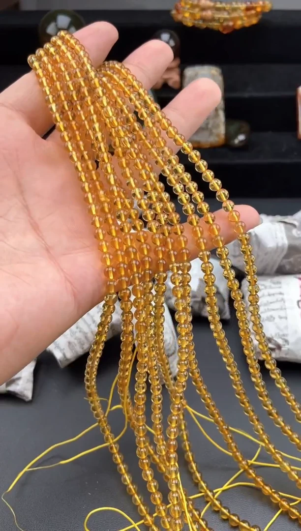 未镶嵌琥珀手链金珀小米珠项链【多样性发货其中一