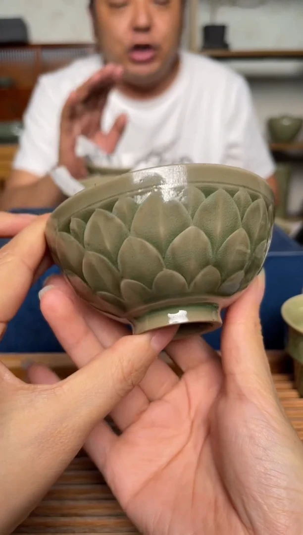 其他王晓娜纯手工剔花莲半杯