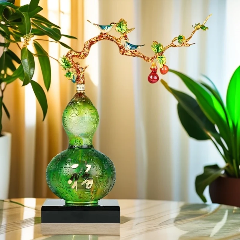 福禄满堂小号琉璃装饰摆件 客厅酒柜玄关书房办公室摆设