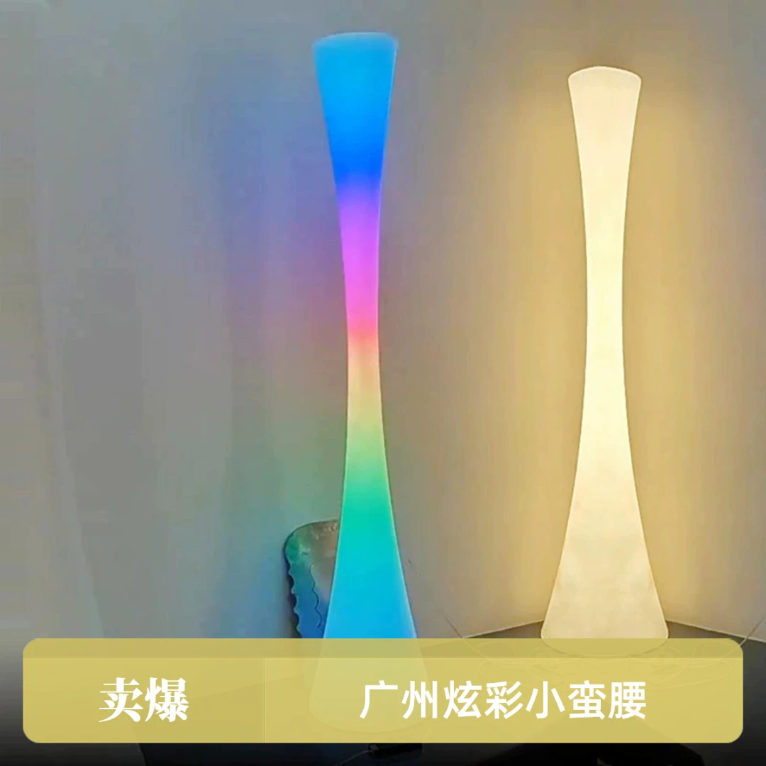 设计师款小蛮腰落地灯客厅沙发旁边卧室北欧创意民宿氛围立式台灯