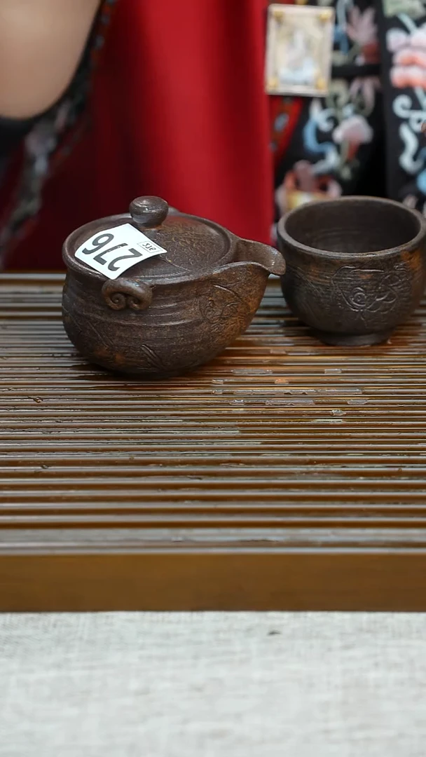 纯手工粗陶茶具每只不一样